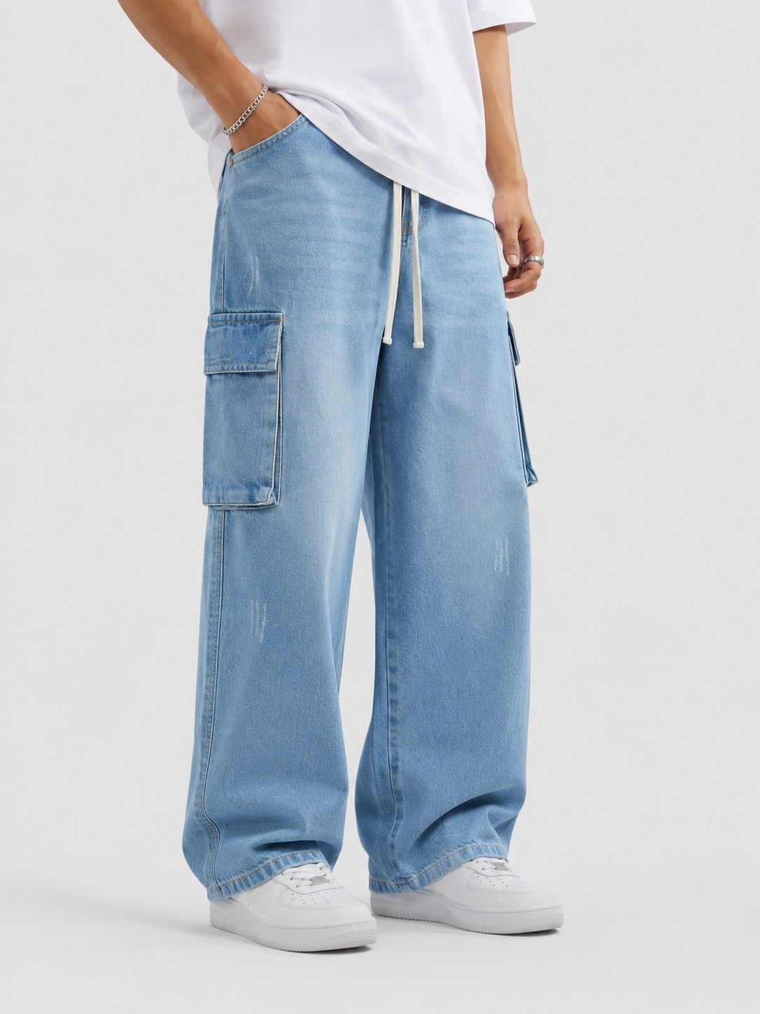 Six pockets baggy jeans
