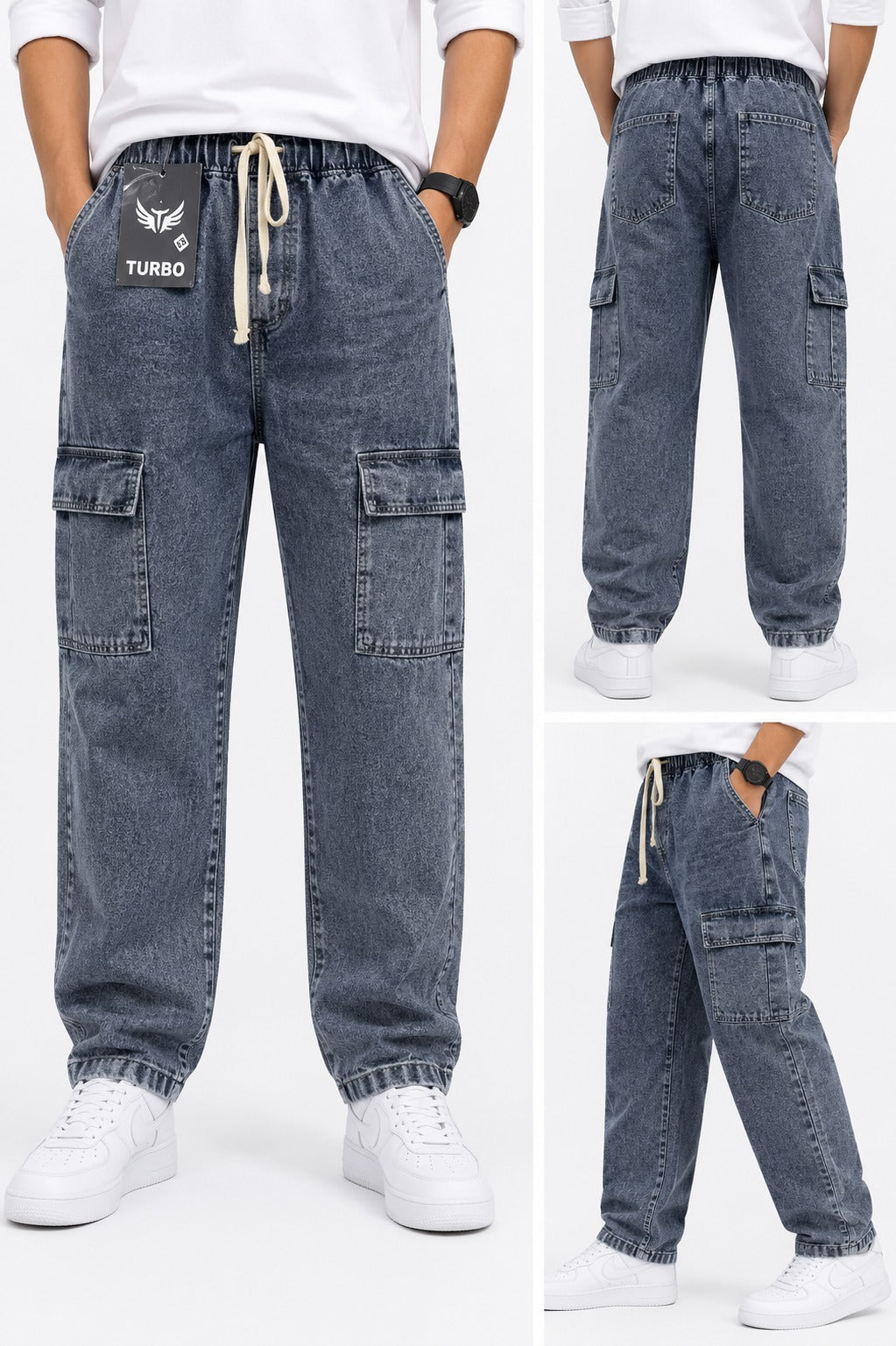 Six pockets cargo jeans
